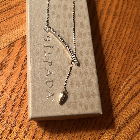 Silpada crystal y necklace sterling silver and crystal - Picture 4 of 4